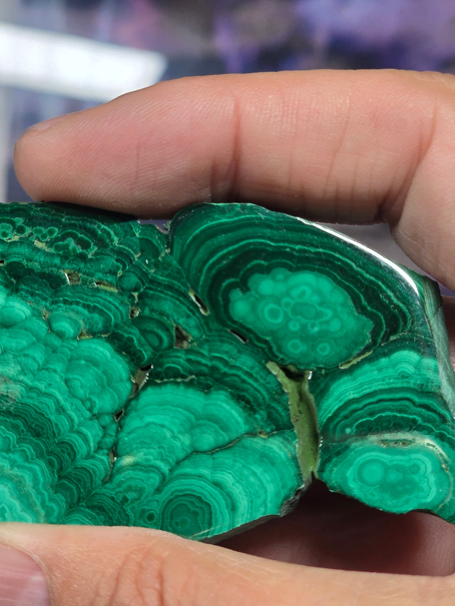 Polished malachite slab 5