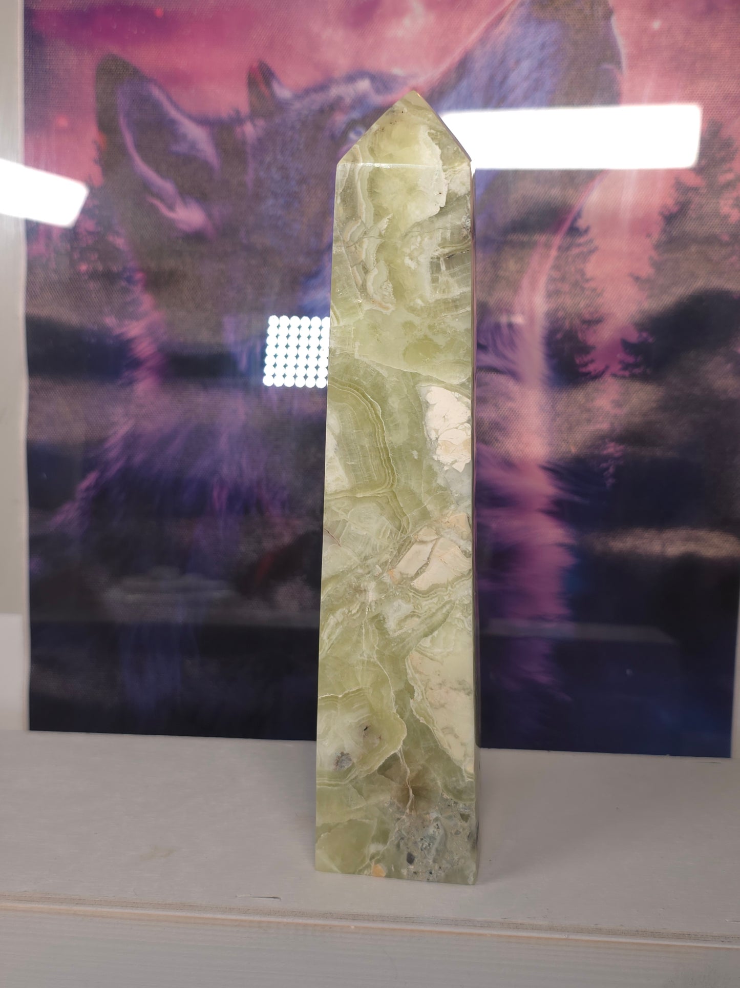 Green maligano jasper 21cm tower no 13