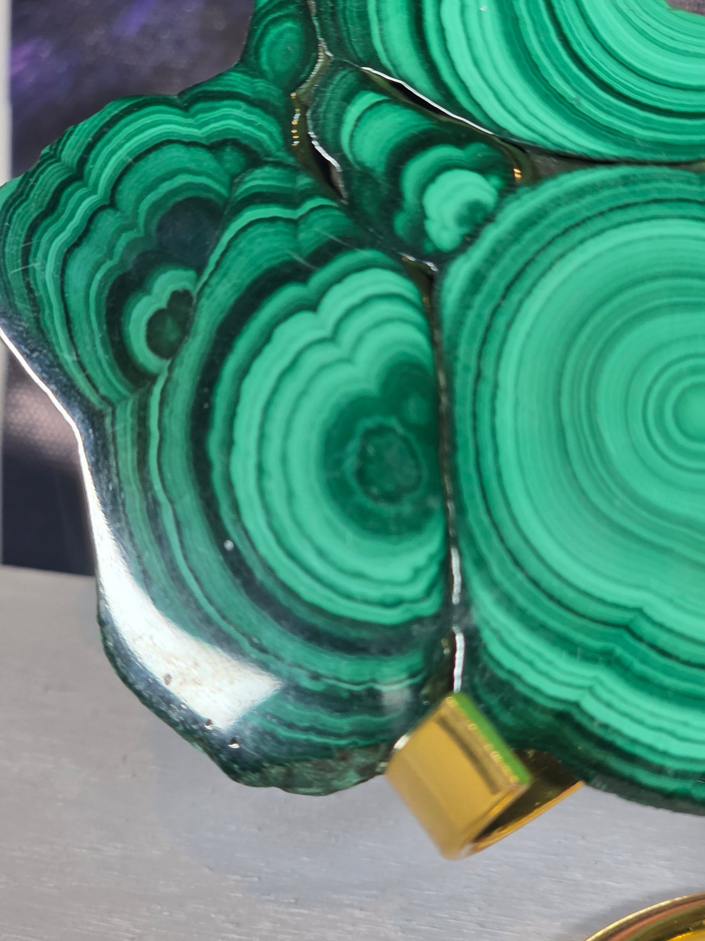 Polished malachite slab 7