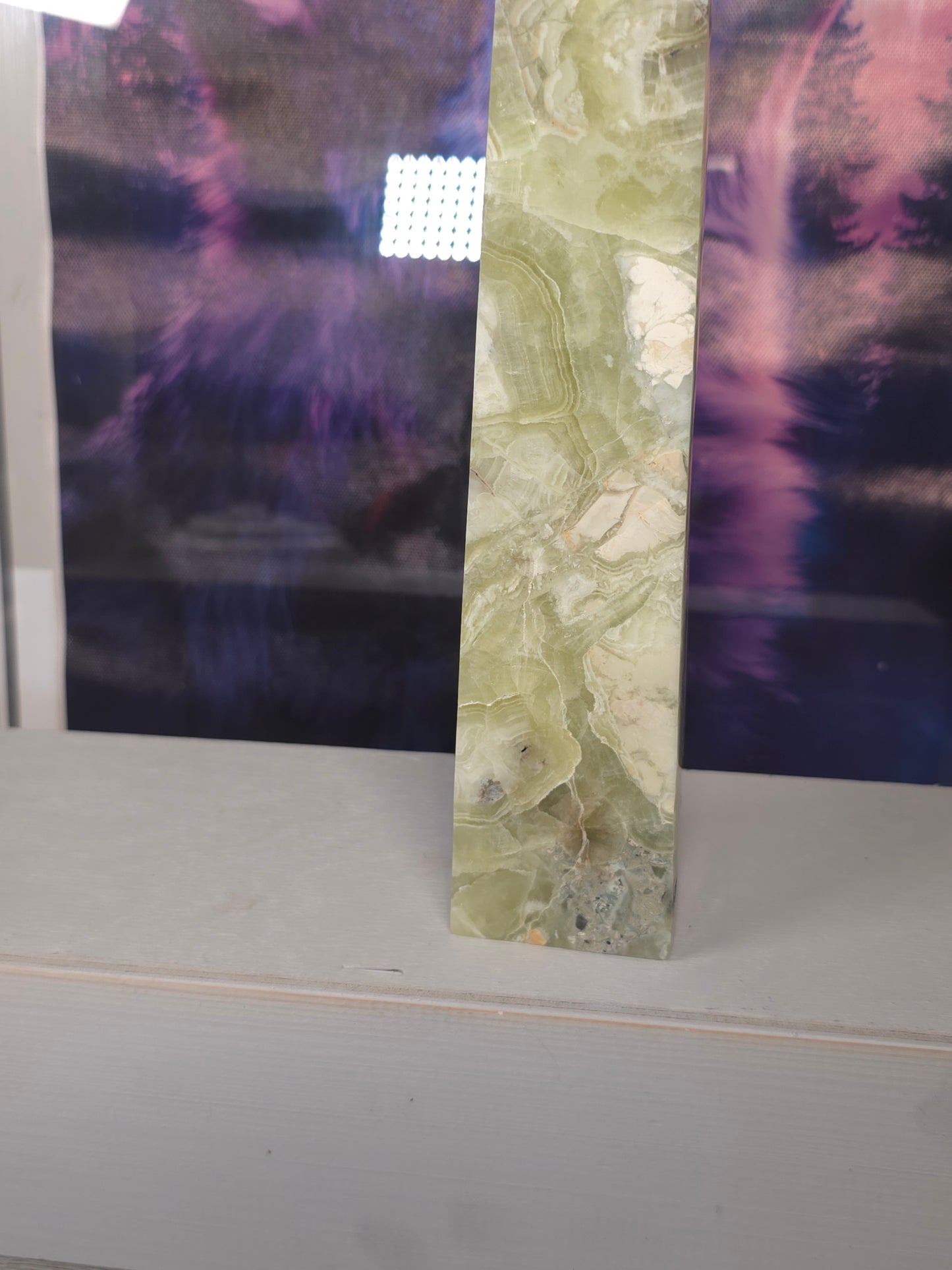 Green maligano jasper 21cm tower no 13
