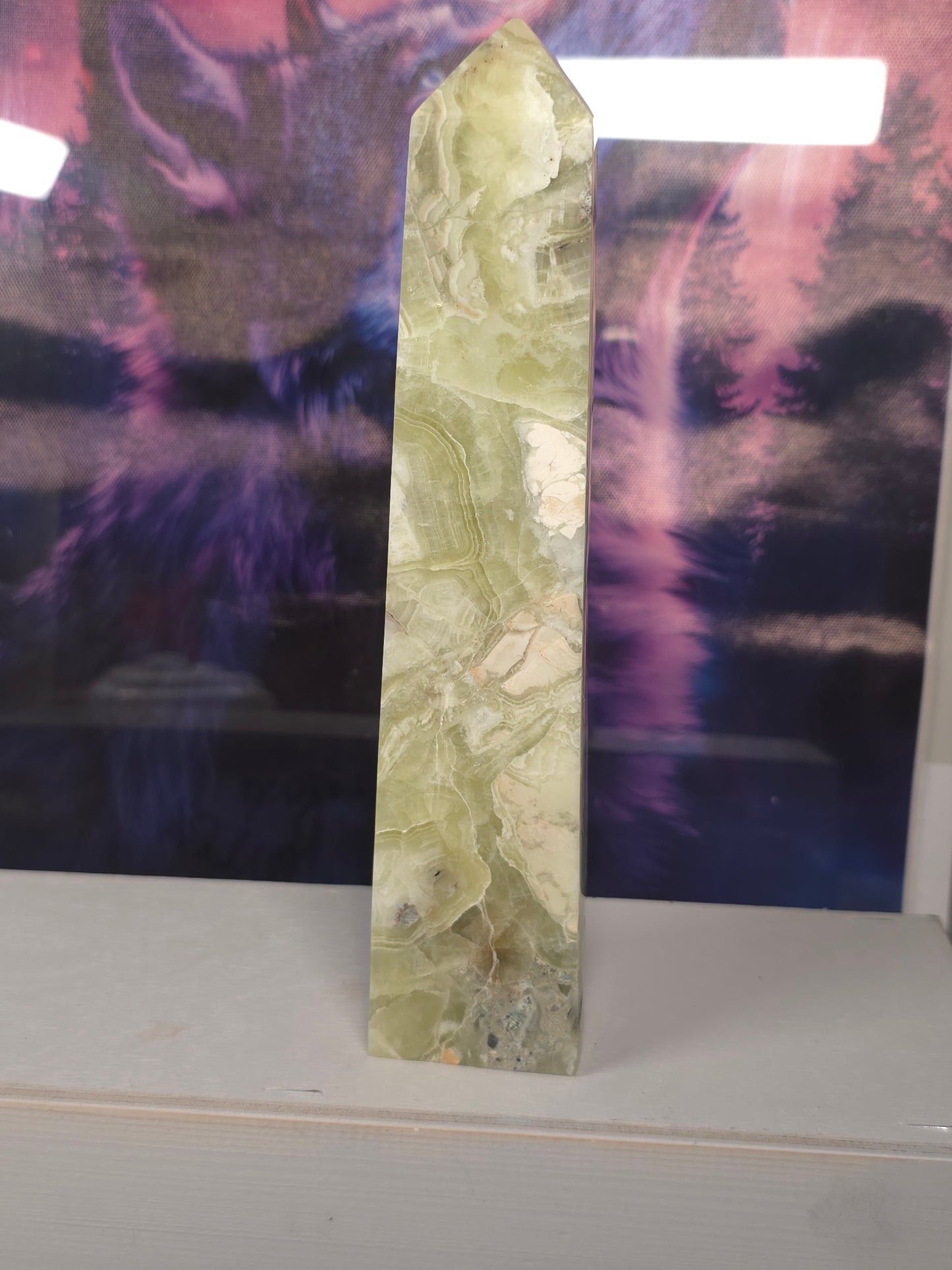 Green maligano jasper 21cm tower no 13