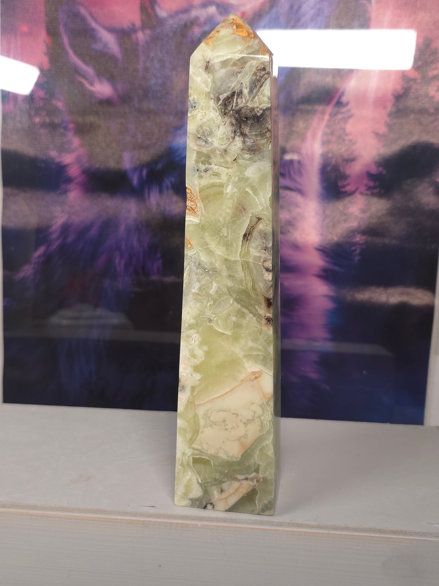 Green maligano jasper 21cm tower no 13