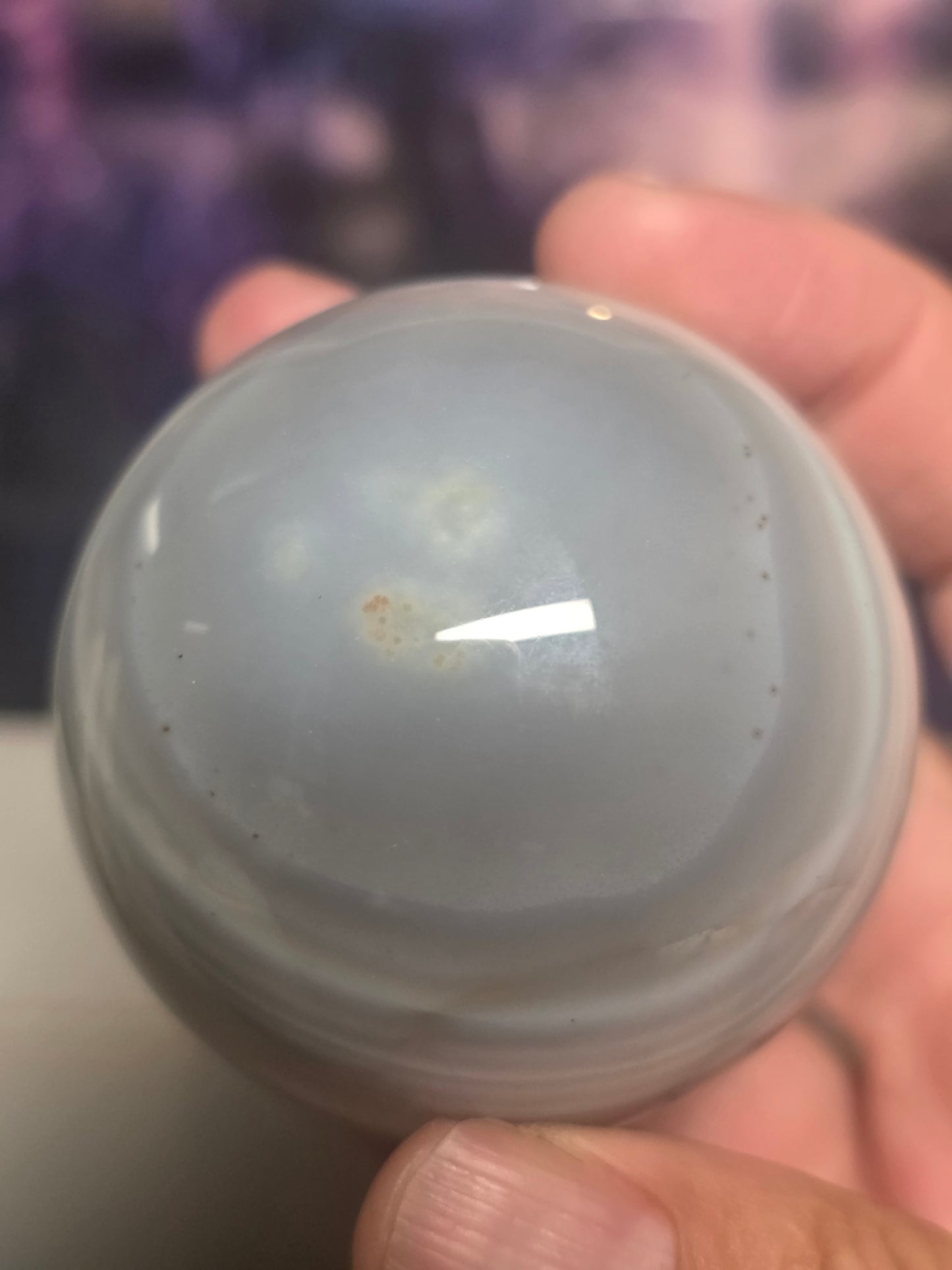 Banded agate sparkly sphere no 8