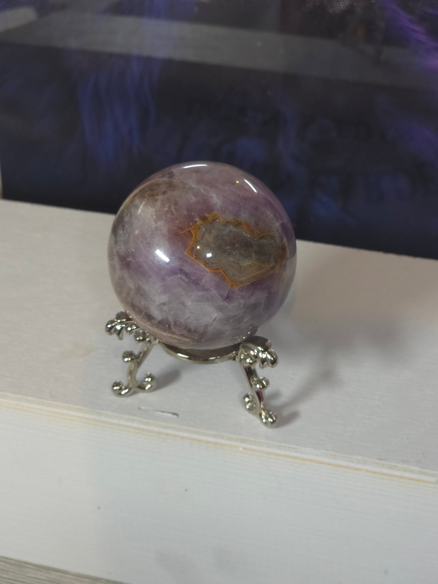 Amethyst small sphere with stand