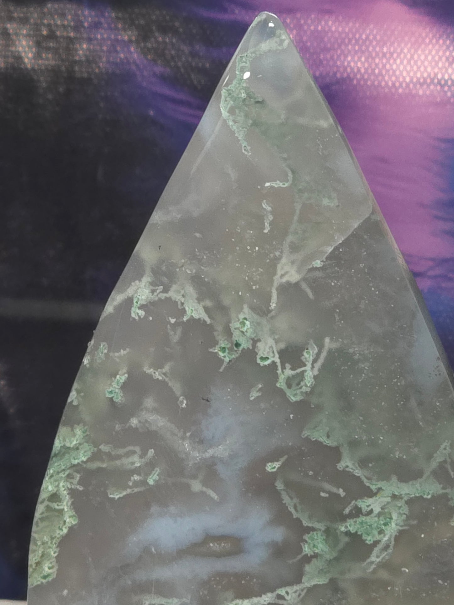 Moss agate teardrop