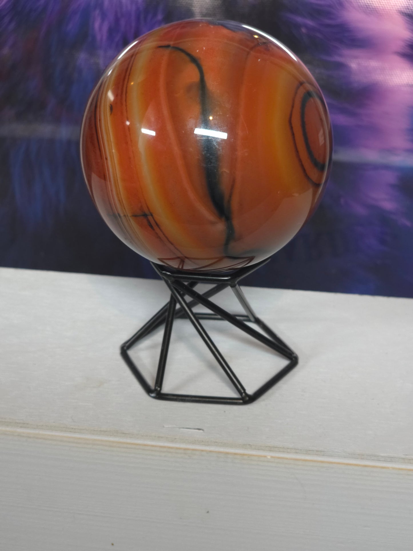 Sardonyx sphere large over 490grams