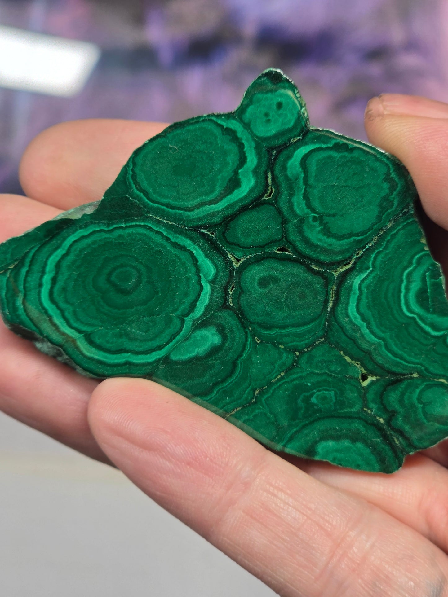 Polished malachite slab 4