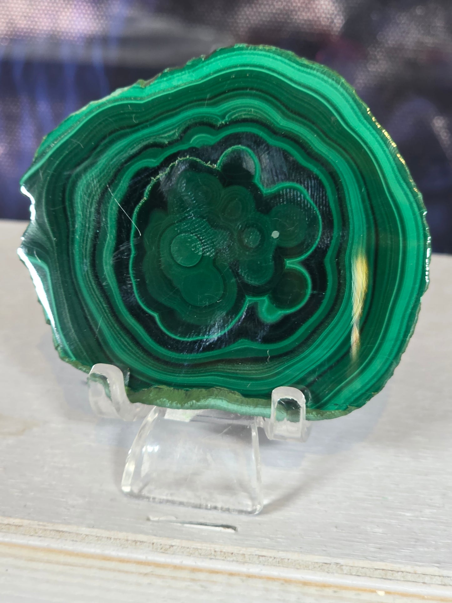 Polished malachite slab 3
