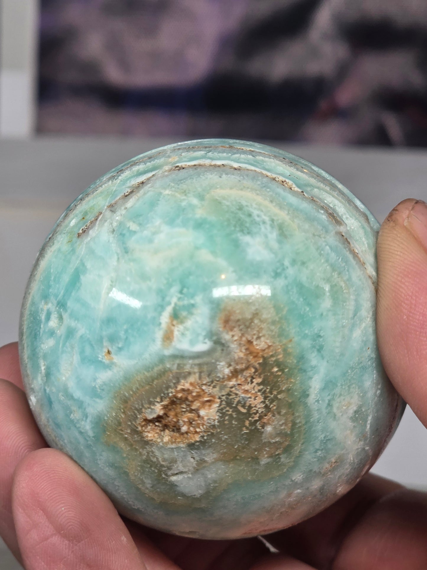Hemimorphite sphere small