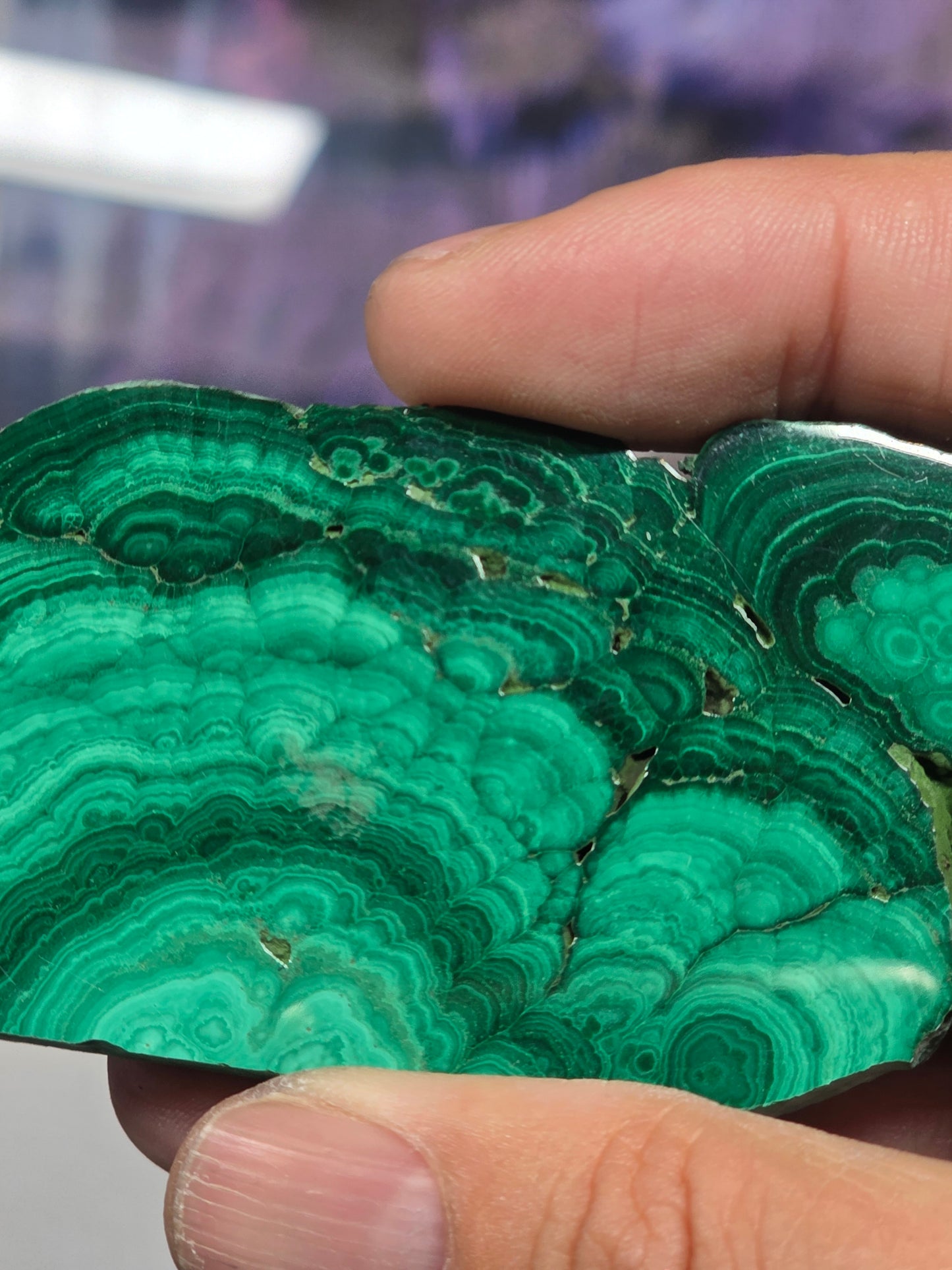 Polished malachite slab 5