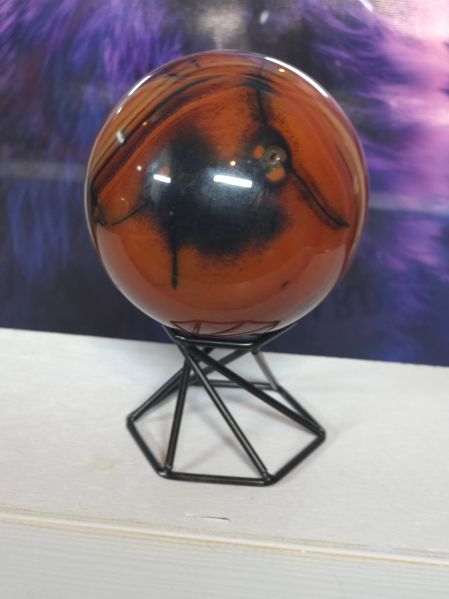 Sardonyx sphere large over 490grams
