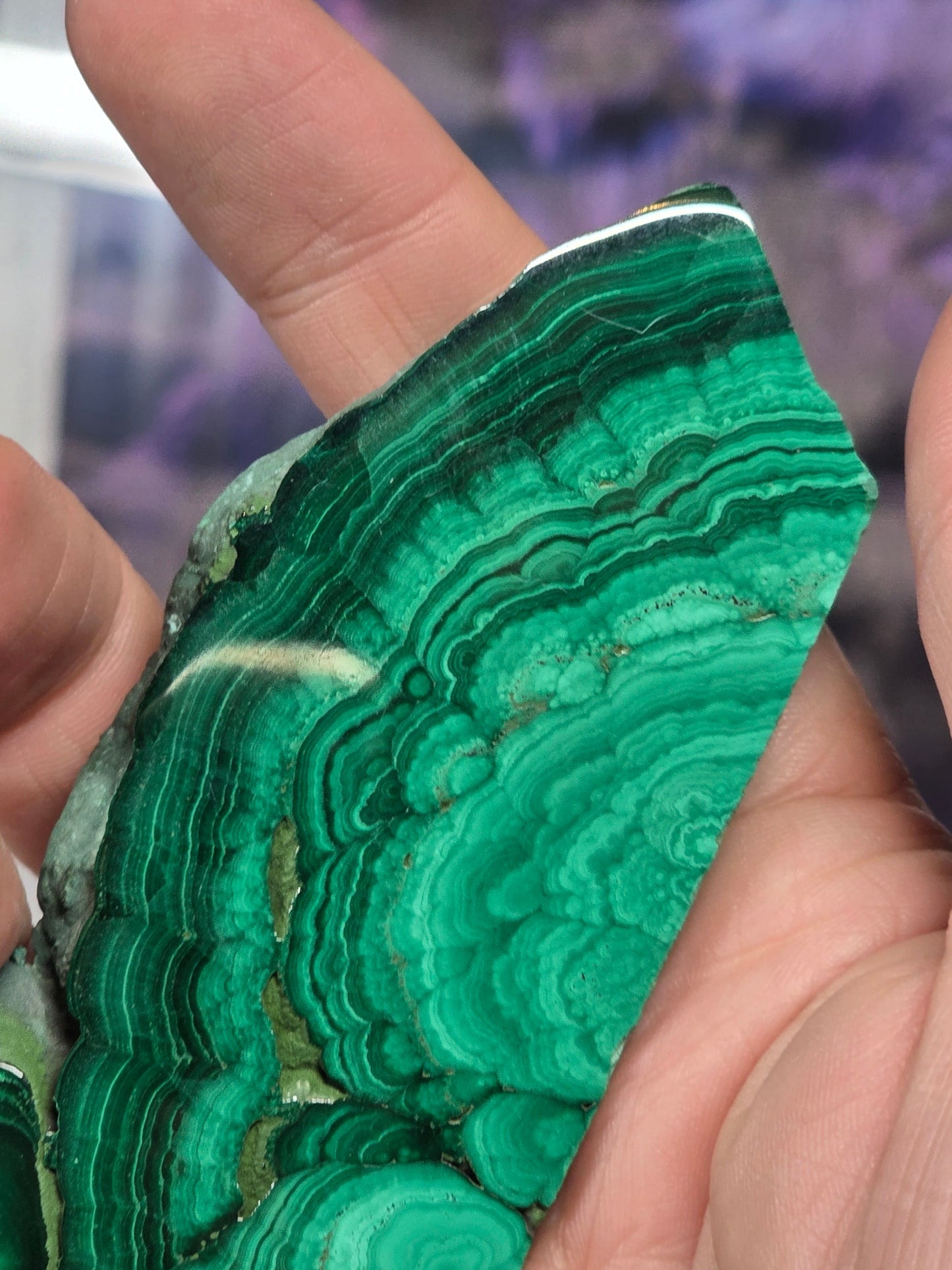 Polished malachite slab 5