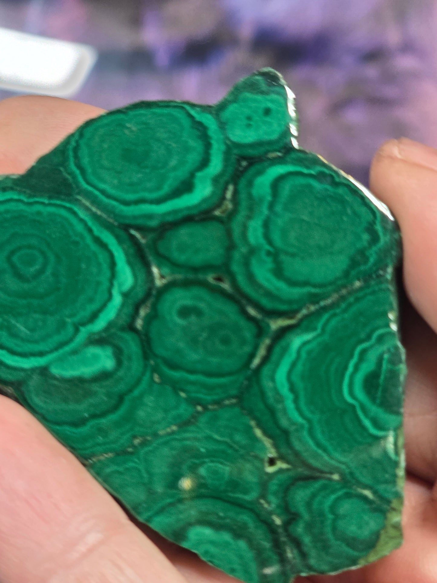 Polished malachite slab 4