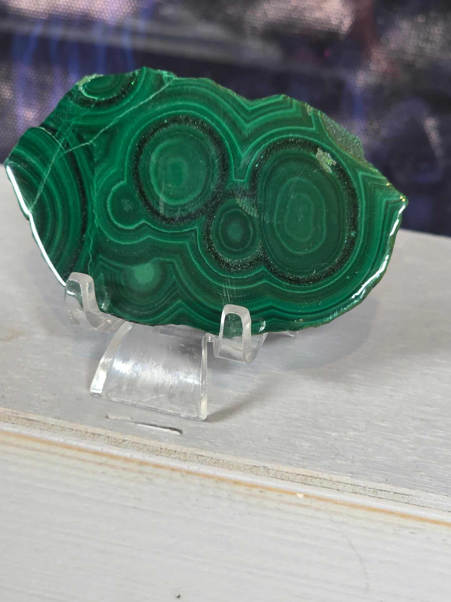 Polished malachite slab 2