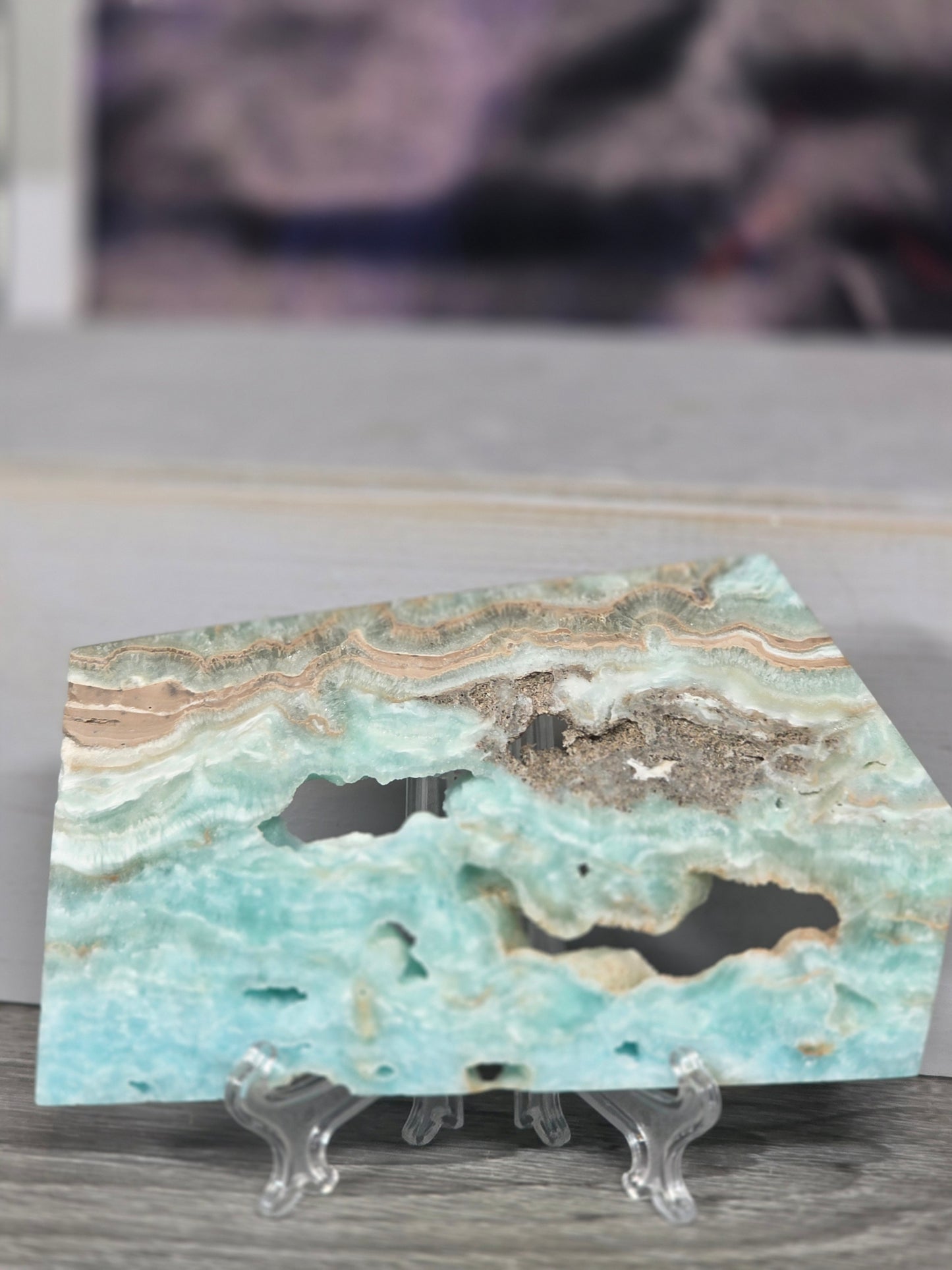 Hemimorphite slab